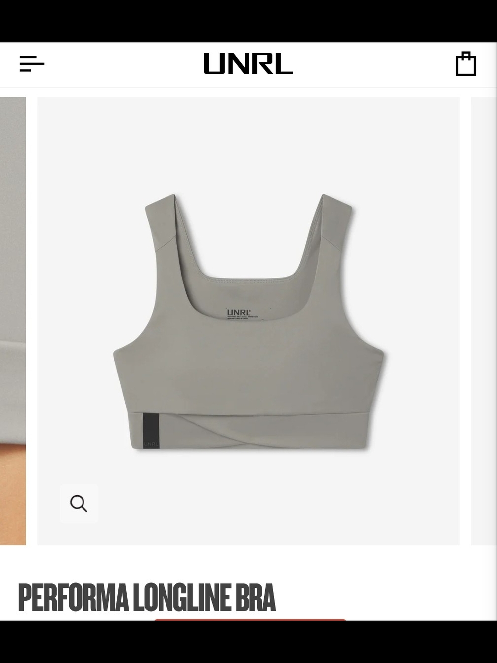 UNRL Performa Longline Bra in Eucalyptus
